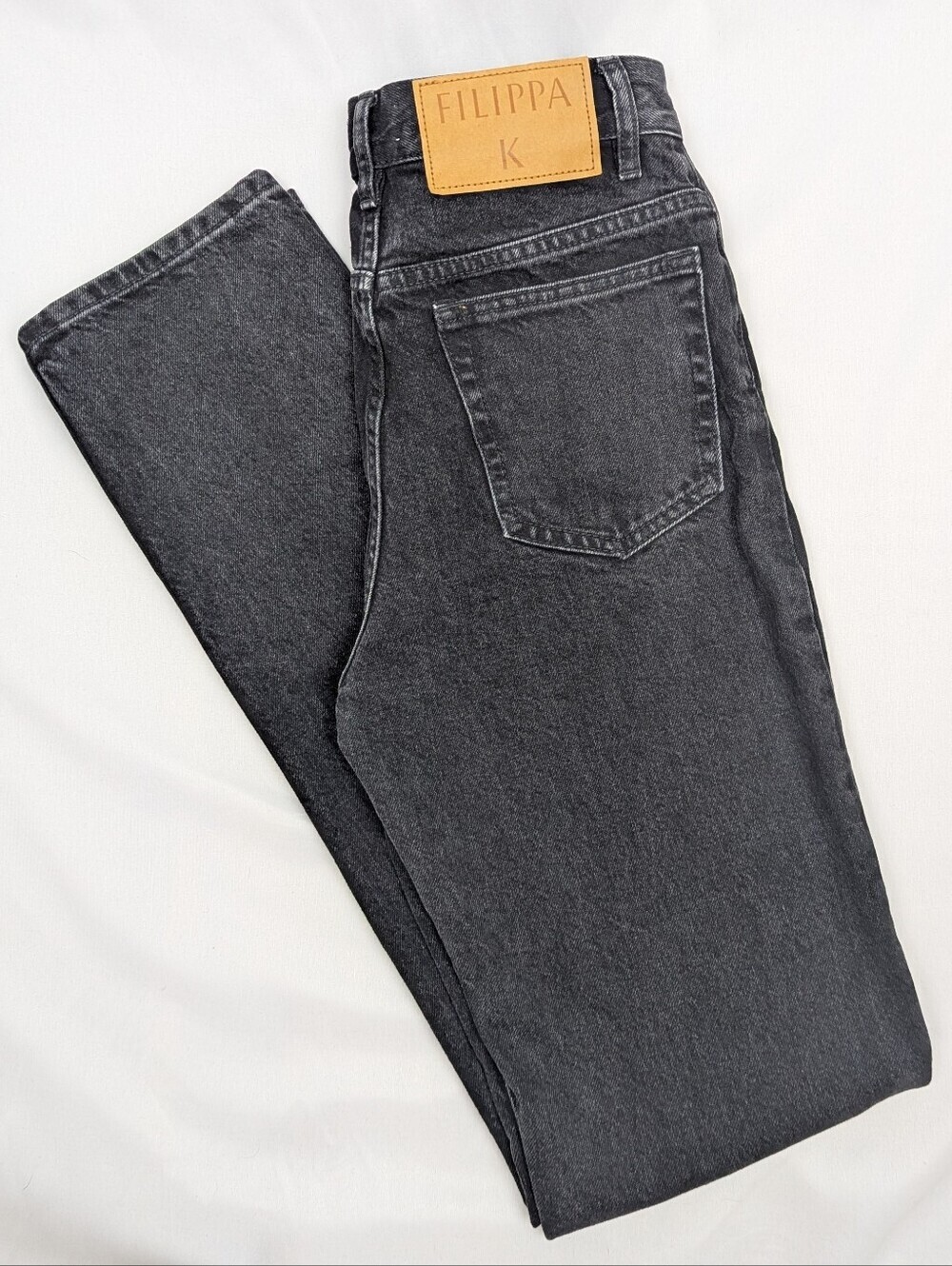 Filippa K Tapered Jean Midrise 5-Pocket Non-Stretch Recycled Cotton Black 28 NWT